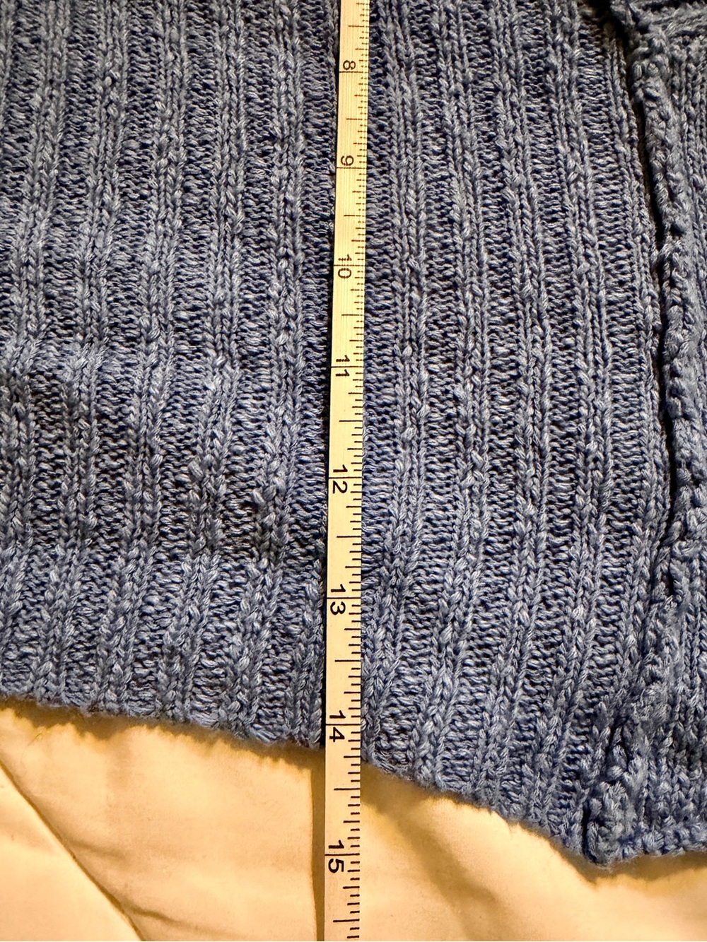 BDG Cropped Ribbed Button-Up Cardigan in Blue - Picture 6 of 8